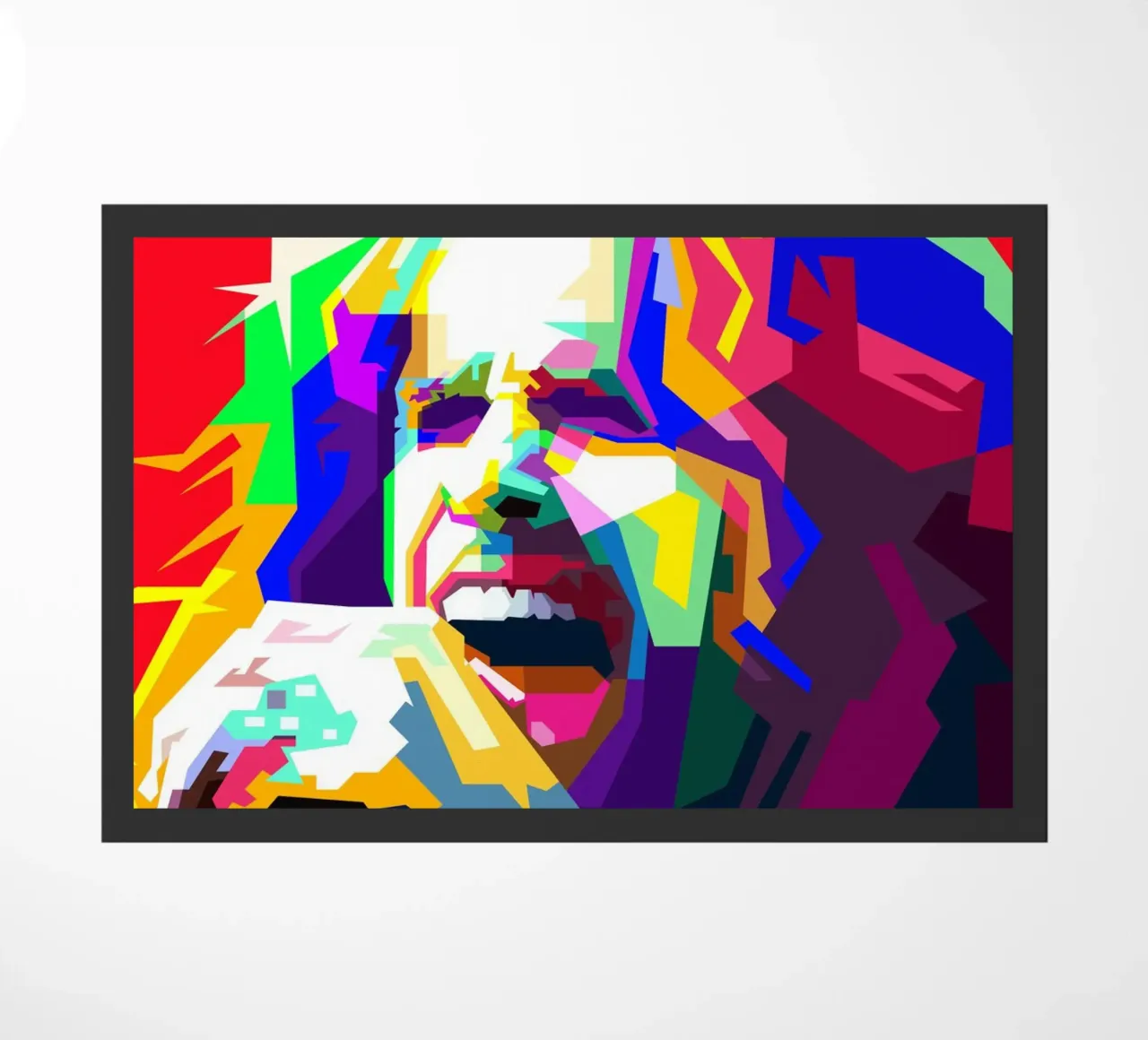 Steven Tyler Aerosmith Cantante Classic Rock WPAP Stile Illustrato zerbino da Artkreator