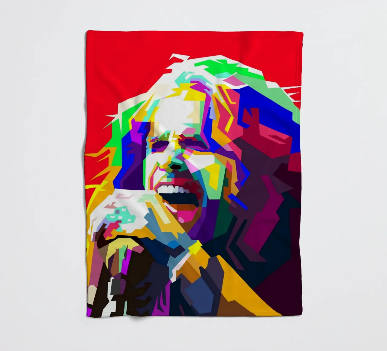 Steven Tyler Aerosmith Sänger Classic Rock WPAP Style Illust Fleecedecke von Artkreator