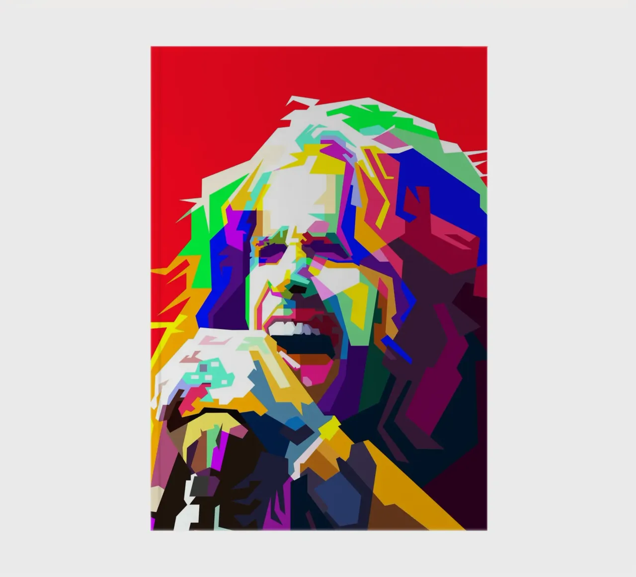 Steven Tyler Aerosmith Singer Classic Rock WPAP Style Illust notebook by Artkreator