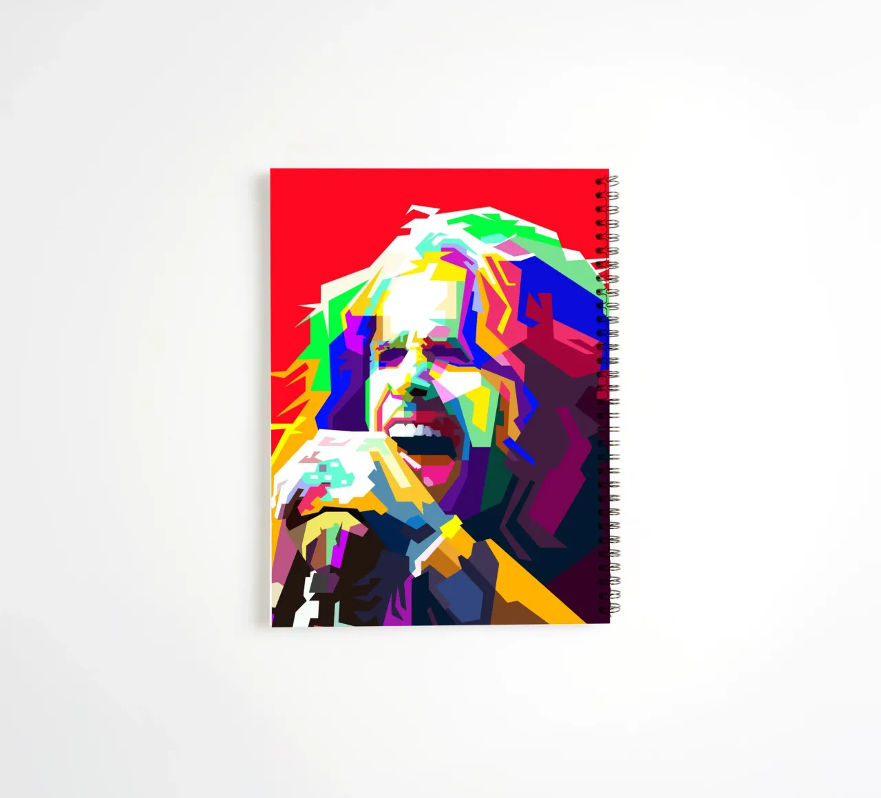 Steven Tyler Aerosmith Singer Classic Rock WPAP Style Illust spiral notebook by Artkreator