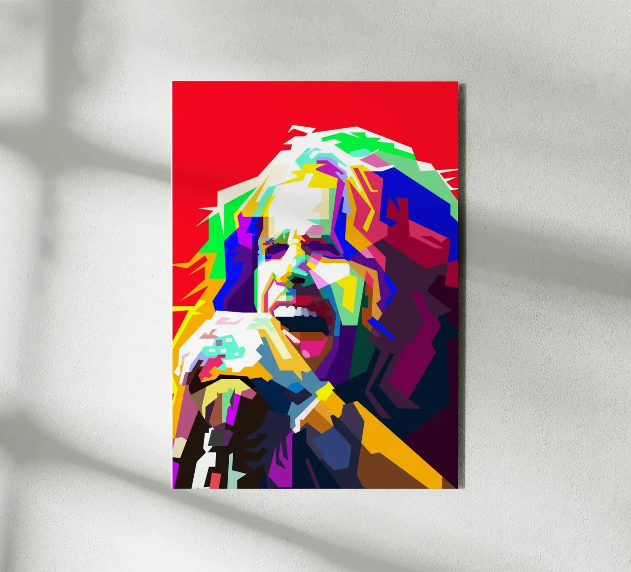 Steven Tyler Aerosmith Zanger Klassieke Rock WPAP Stijl Illustratie aluminium-dibond van Artkreator