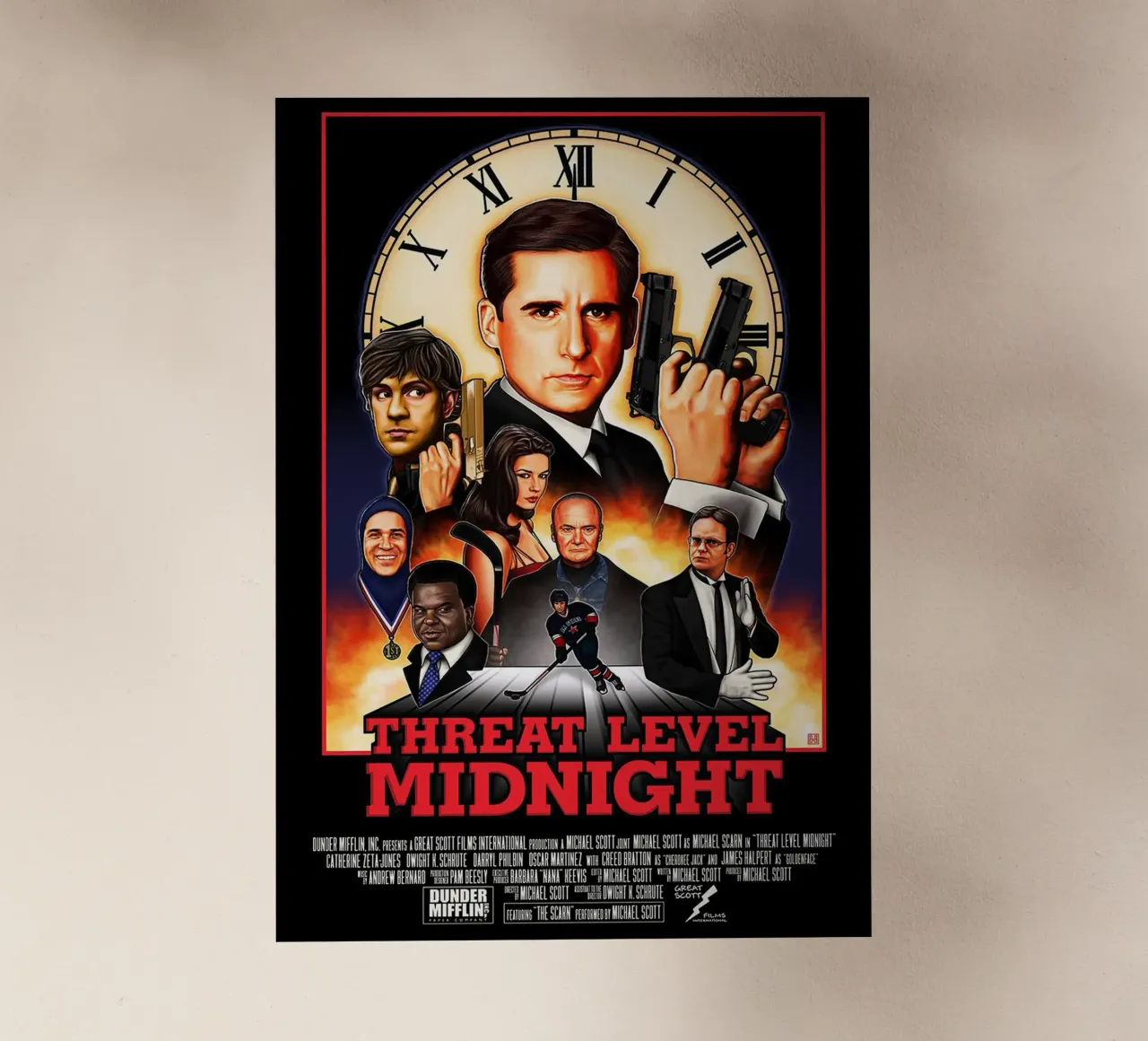 Threat Level Midnight pellicola backlit da Attaboy Dsgn