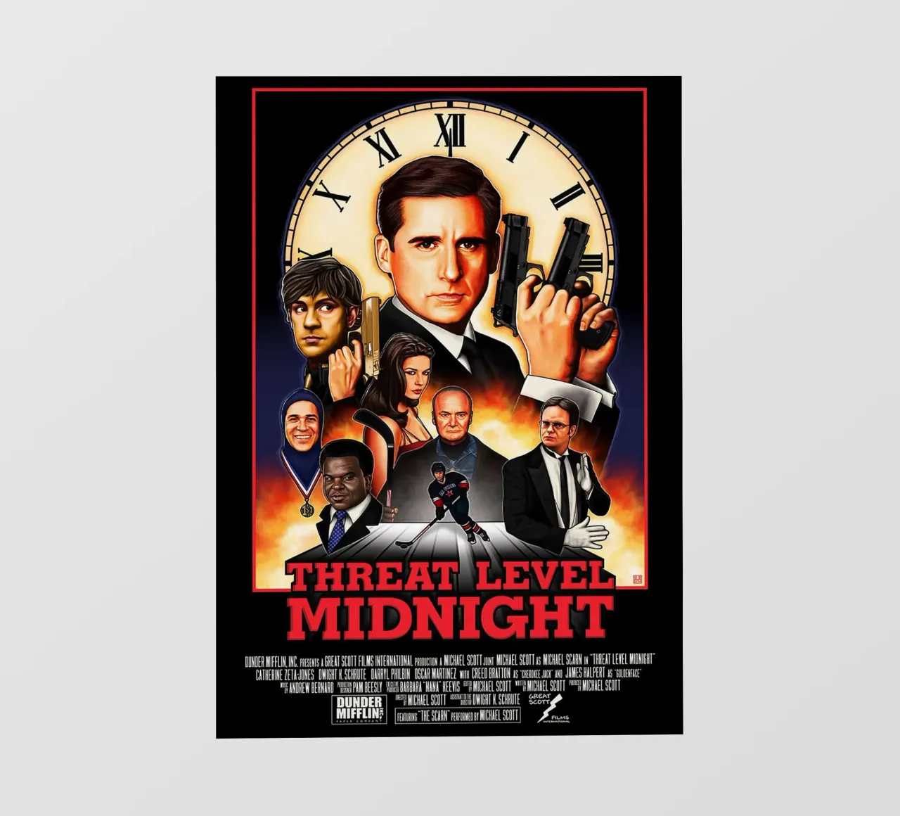 Threat Level Midnight pellicola backlit da Attaboy Dsgn
