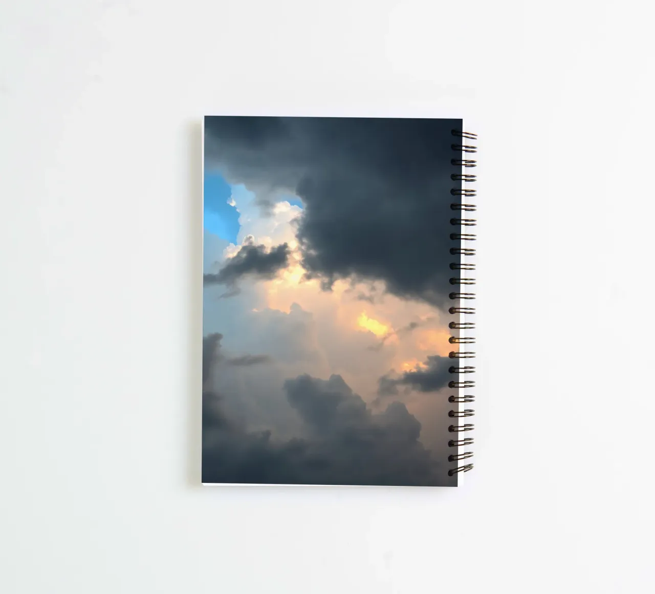 Dramatic cloud formations with hints of blue sky spiral notebook by DesignDoodle