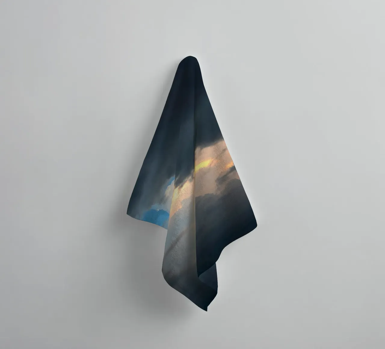 Dramatic cloud formations with hints of blue sky towel by DesignDoodle