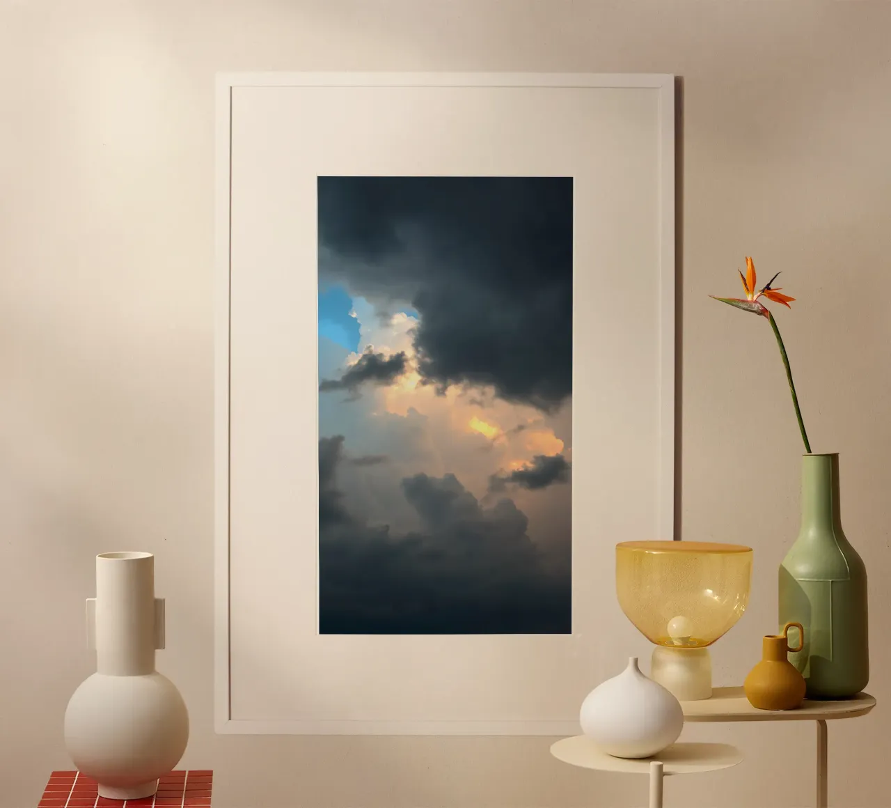 Drammatiche formazioni nuvolose con accenni di cielo blu carta hahnemühle da DesignDoodle