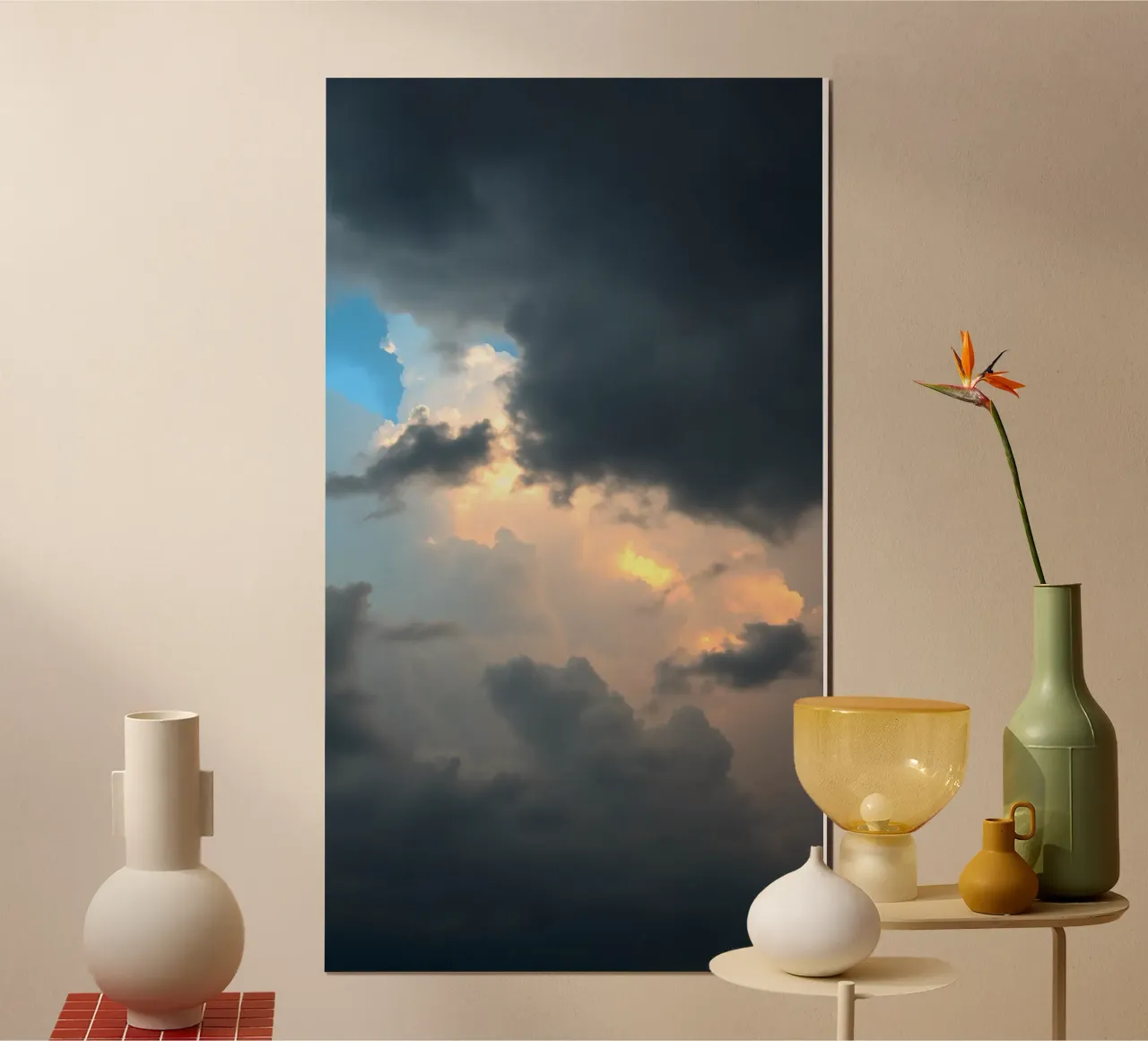 Drammatiche formazioni nuvolose con accenni di cielo blu carta hahnemühle da DesignDoodle