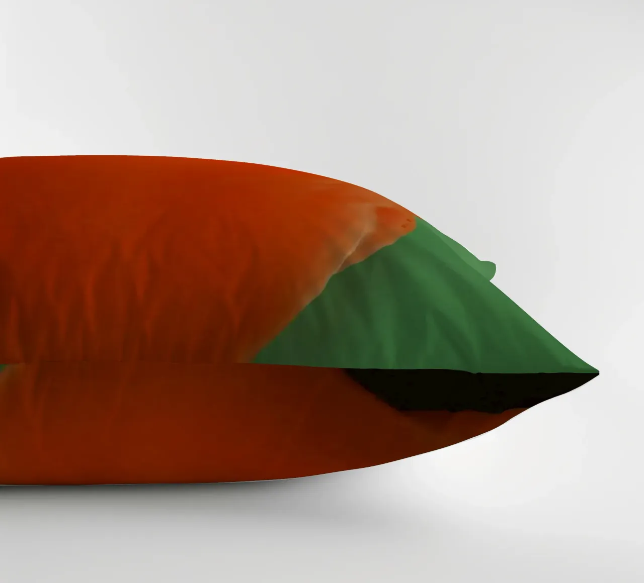 Paprika und grüner Hintergrund Kissen von Little Dean