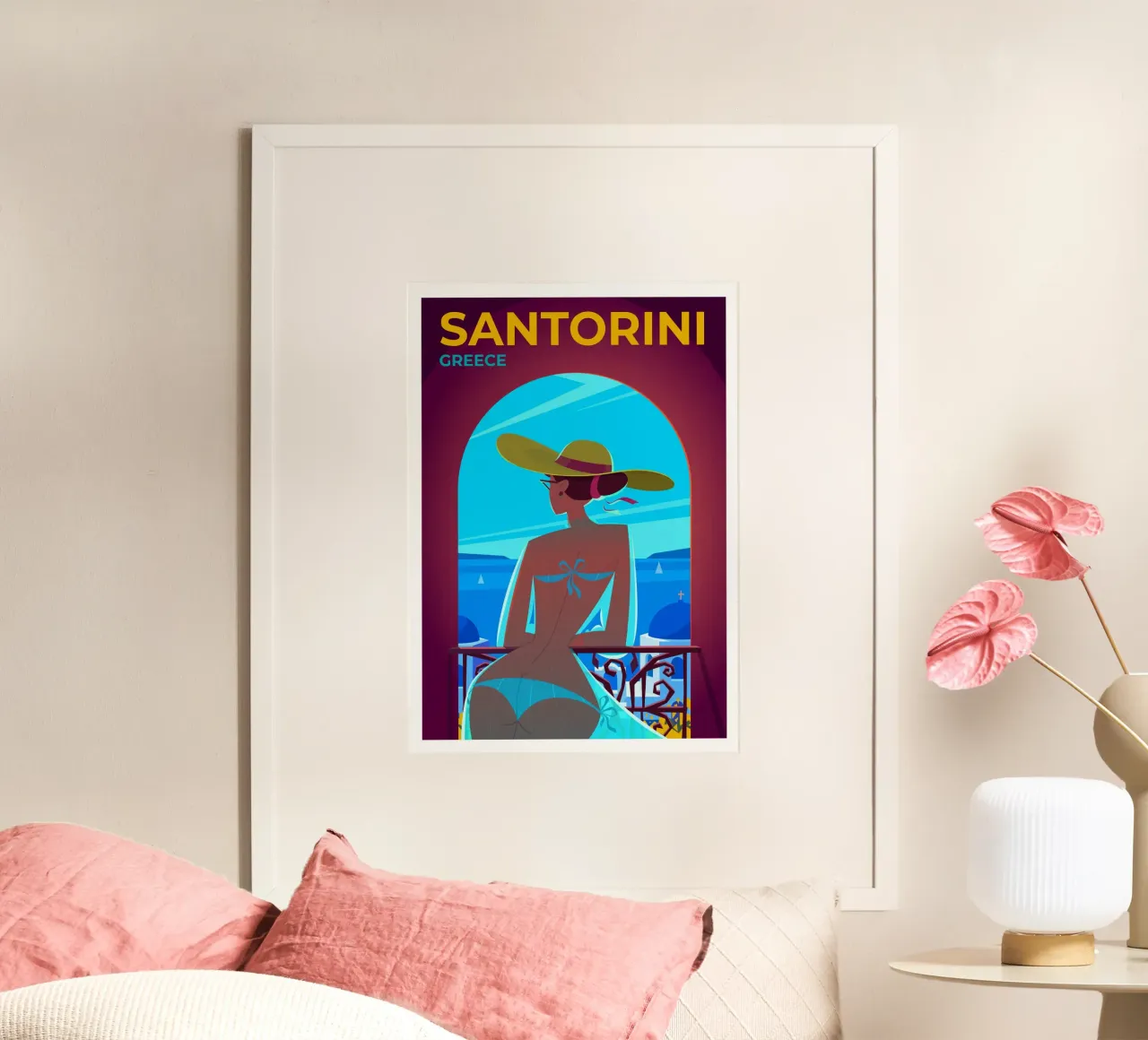 Santorini, Greece carta hahnemühle da Wanderlust Vibes