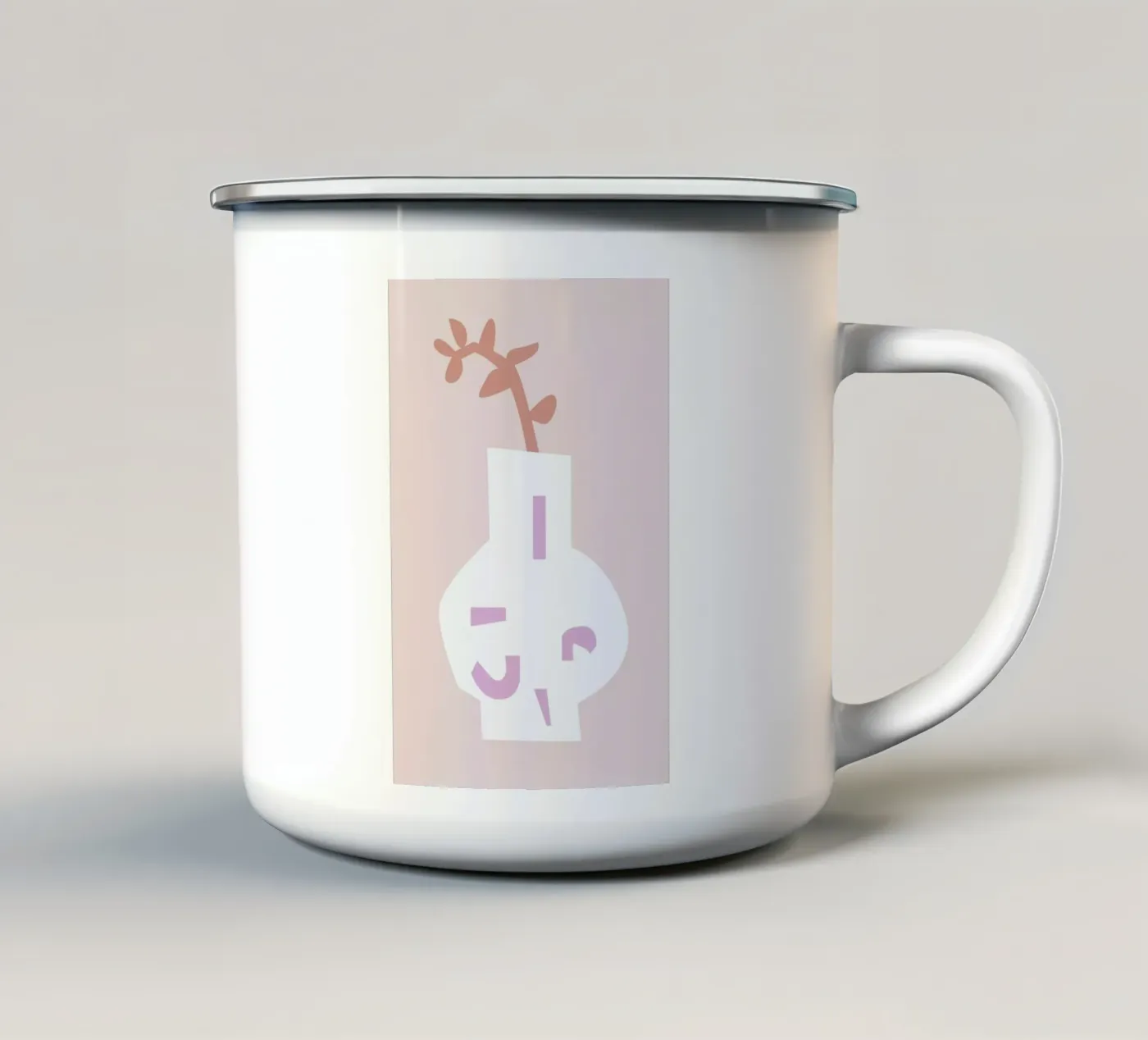 Blomma enamel mug by Helena Ravenne