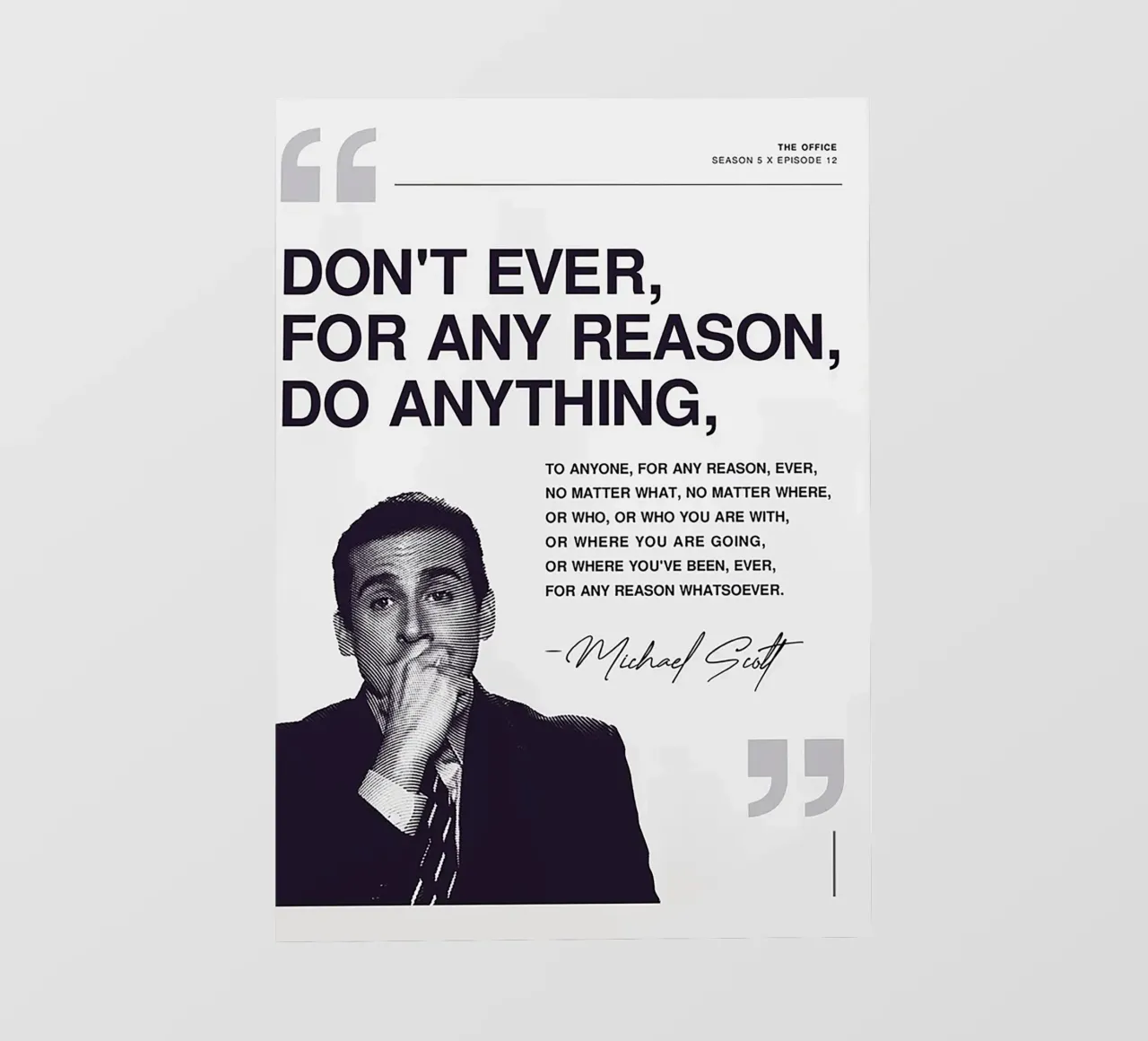 Michael Scott Wisdom pellicola backlit da Attaboy Dsgn
