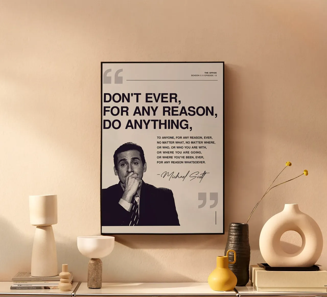 Michael Scott Wisdom alluminio dibond da Attaboy Dsgn