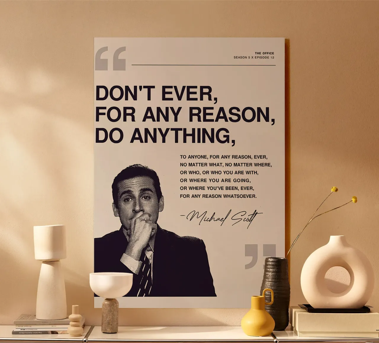 Michael Scott Wisdom alluminio dibond da Attaboy Dsgn