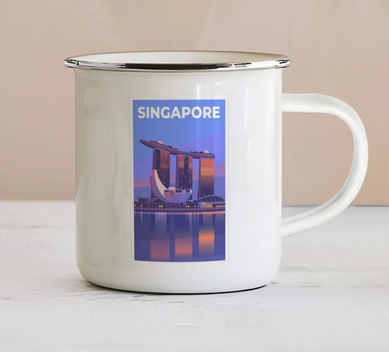 Singapore tazza in smalto da Wanderlust Vibes