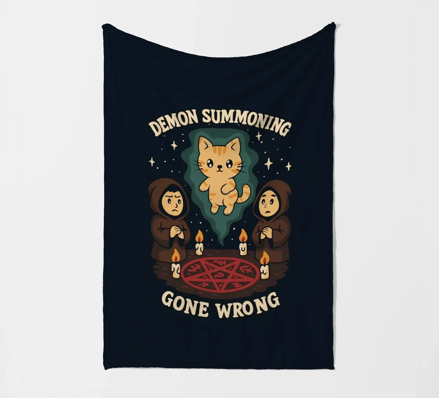 Demon Summoning Gone Wrong fleece blanket by Loobs