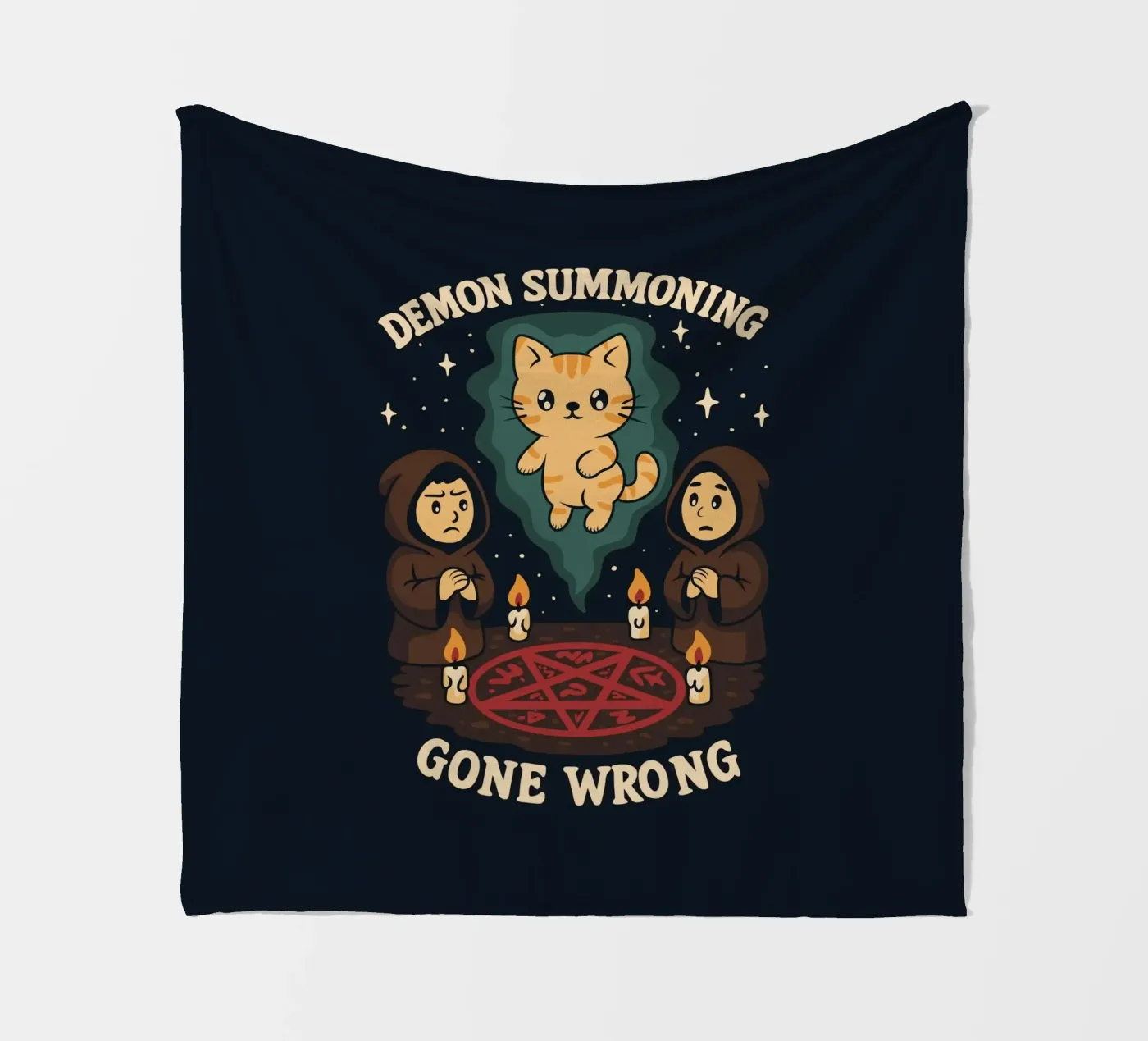 Demon Summoning Gone Wrong fleece blanket by Loobs