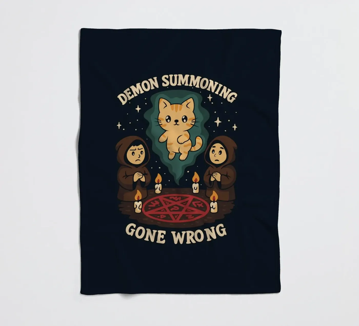 Demon Summoning Gone Wrong fleece blanket by Loobs