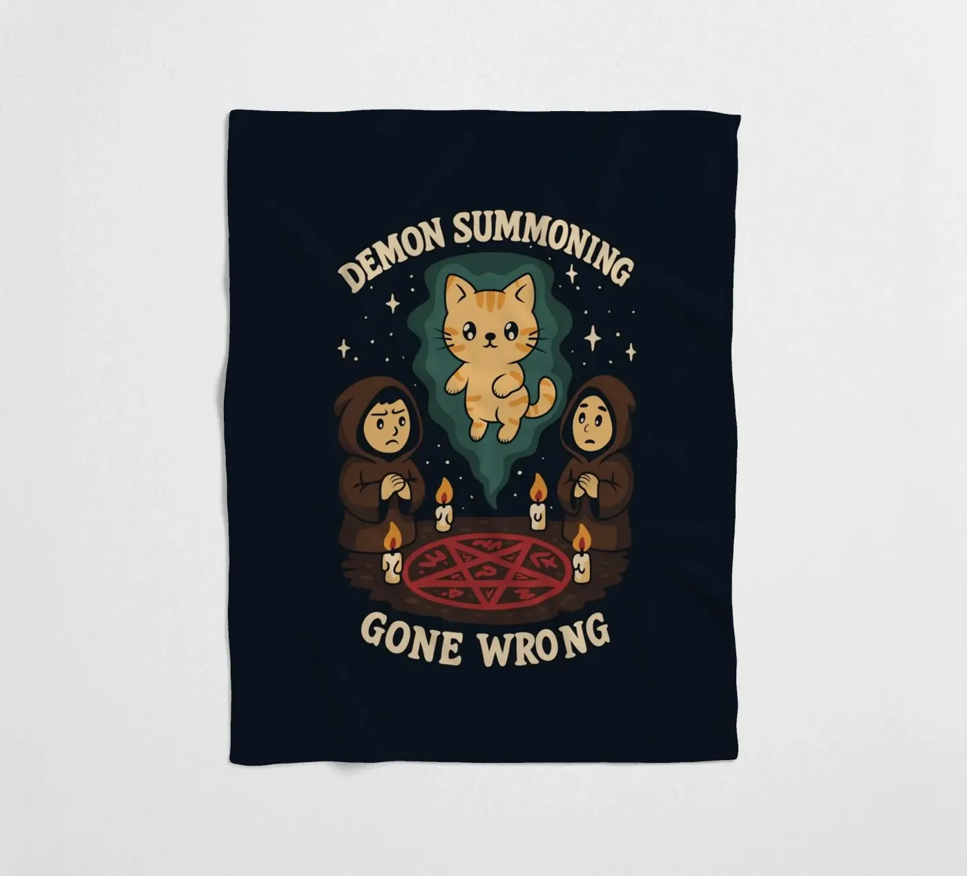 Demon Summoning Gone Wrong fleece blanket by Loobs
