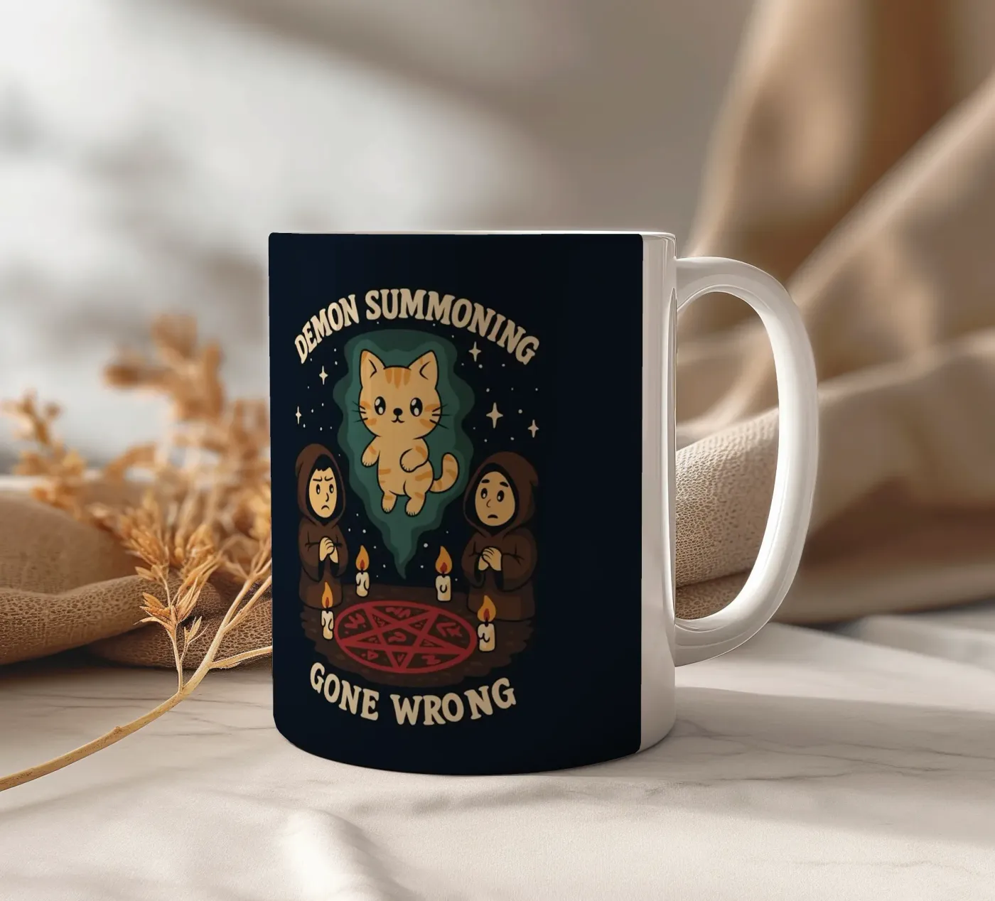Demon Summoning Gone Wrong ceramic mug by Loobs