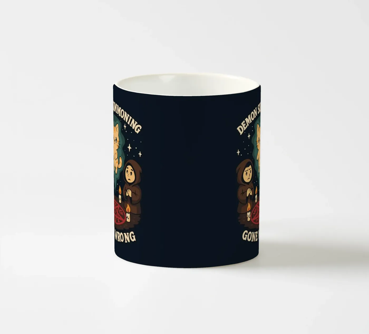 Demon Summoning Gone Wrong ceramic mug by Loobs