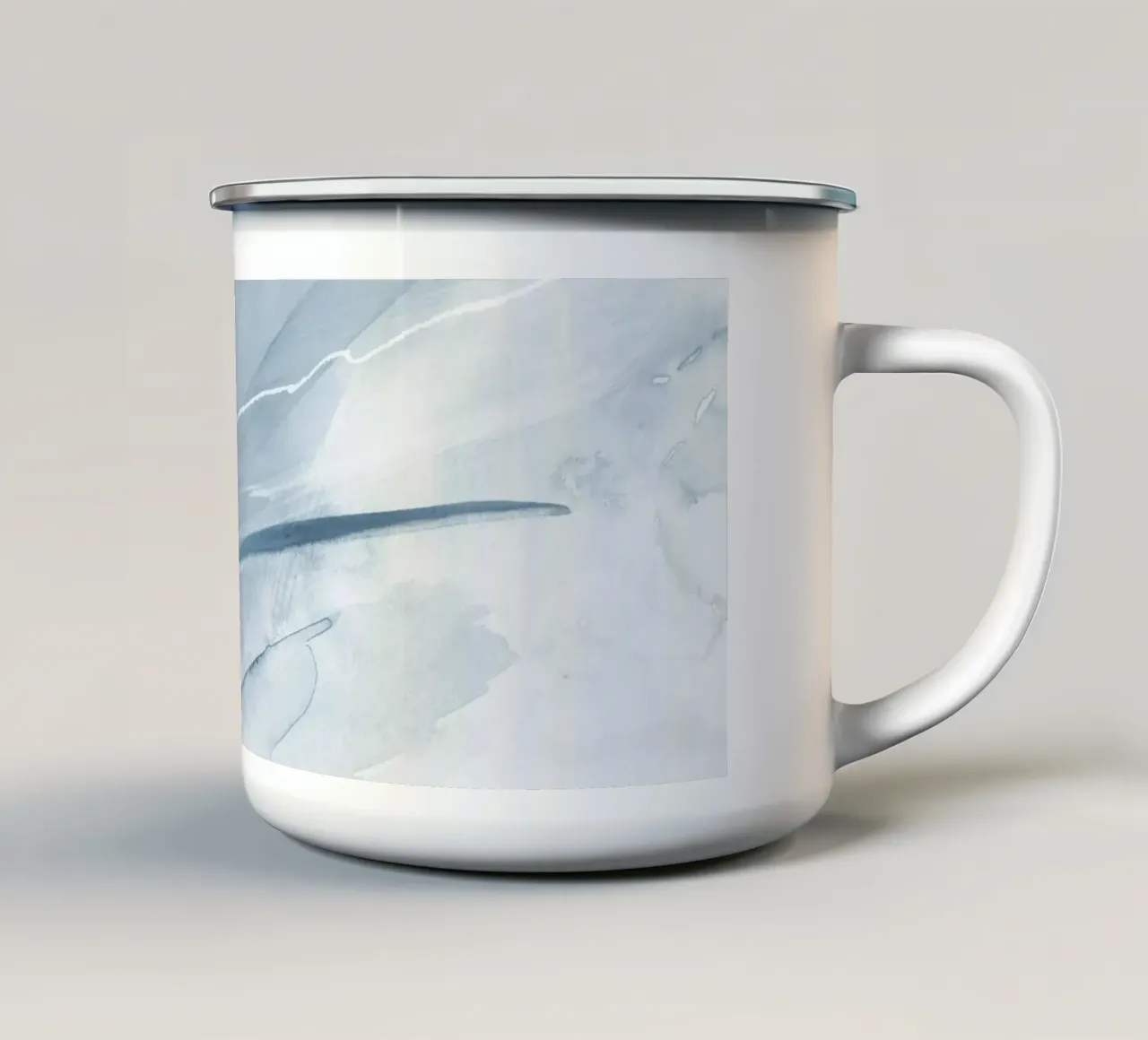 Pennellate di toni blu 1 tazza in smalto da NouveauPrints