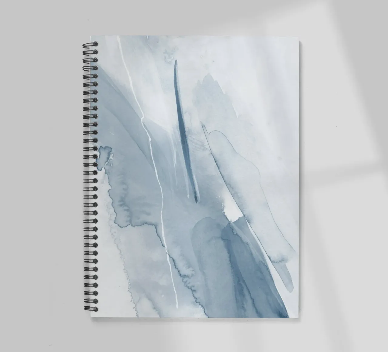 Brush strokes blue tones 1 spiral notebook by NouveauPrints