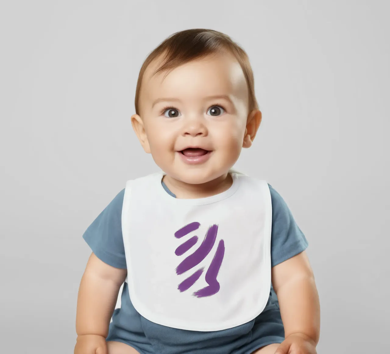 Espressione in viola bavaglino da SMPLE