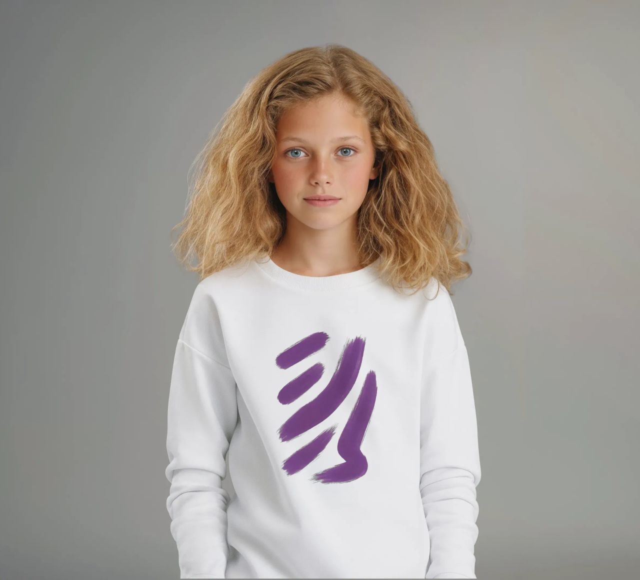 Espressione in viola felpa bambino da SMPLE