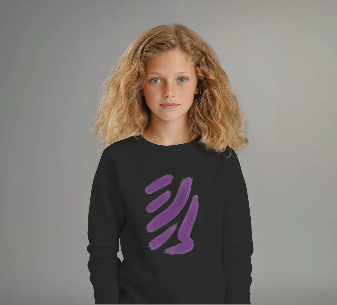 Espressione in viola felpa bambino da SMPLE