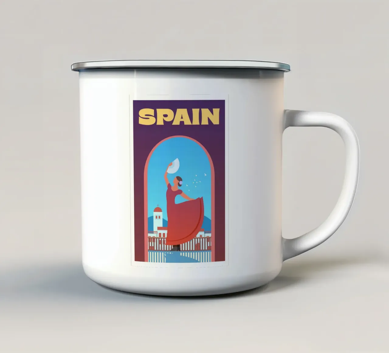 Spagna tazza in smalto da Wanderlust Vibes