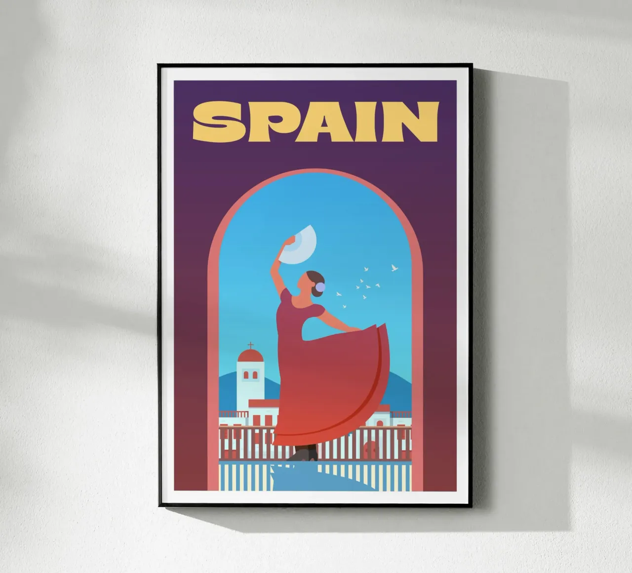 Spain acrylic glass by Wanderlust Vibes