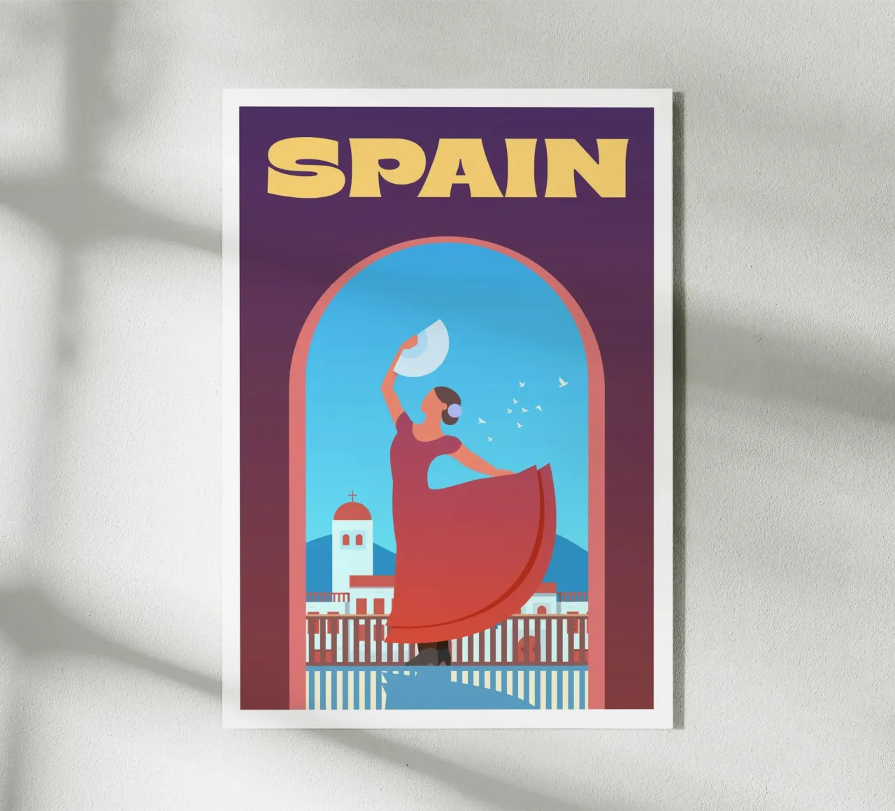 Spain acrylic glass by Wanderlust Vibes