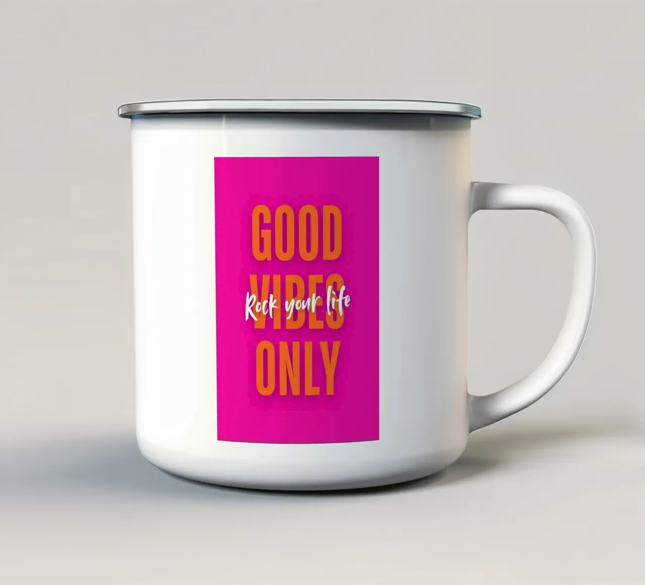 Good Vibes Only - Rock your life tazza in smalto da DigiWunderwerk