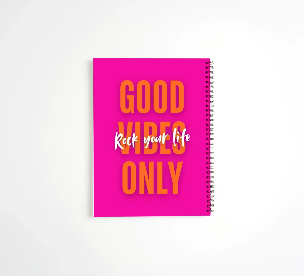 Good Vibes Only - Rock your life spiral notebook by DigiWunderwerk