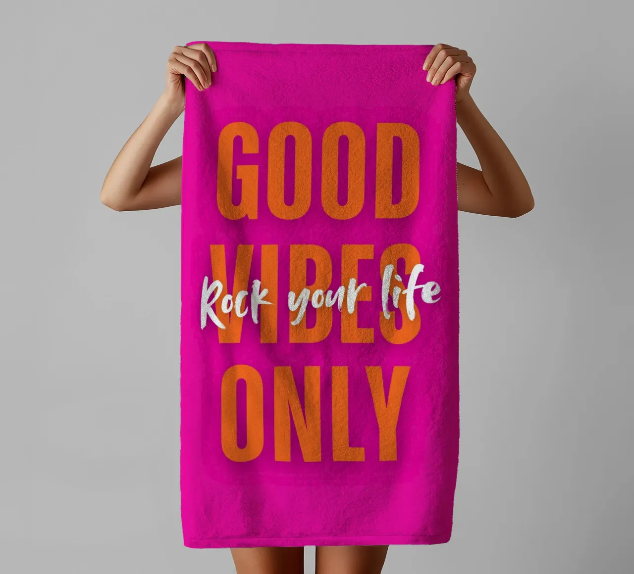 Good Vibes Only - Rock your life asciugamano da bagno da DigiWunderwerk