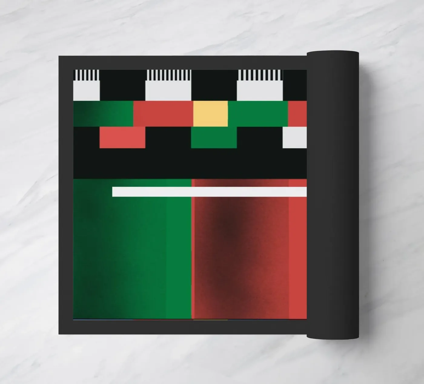 Glitches pattern 01 doormat by Little Dean