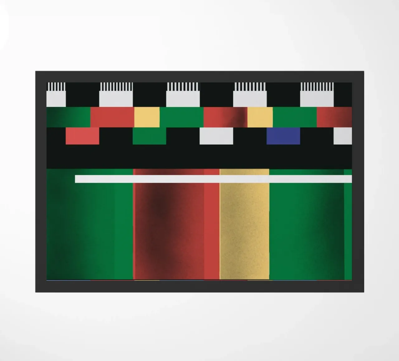 Glitches pattern 01 doormat by Little Dean