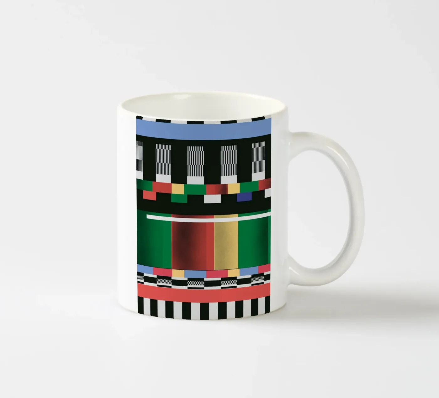 Glitches pattern 01 ceramic mug by Little Dean