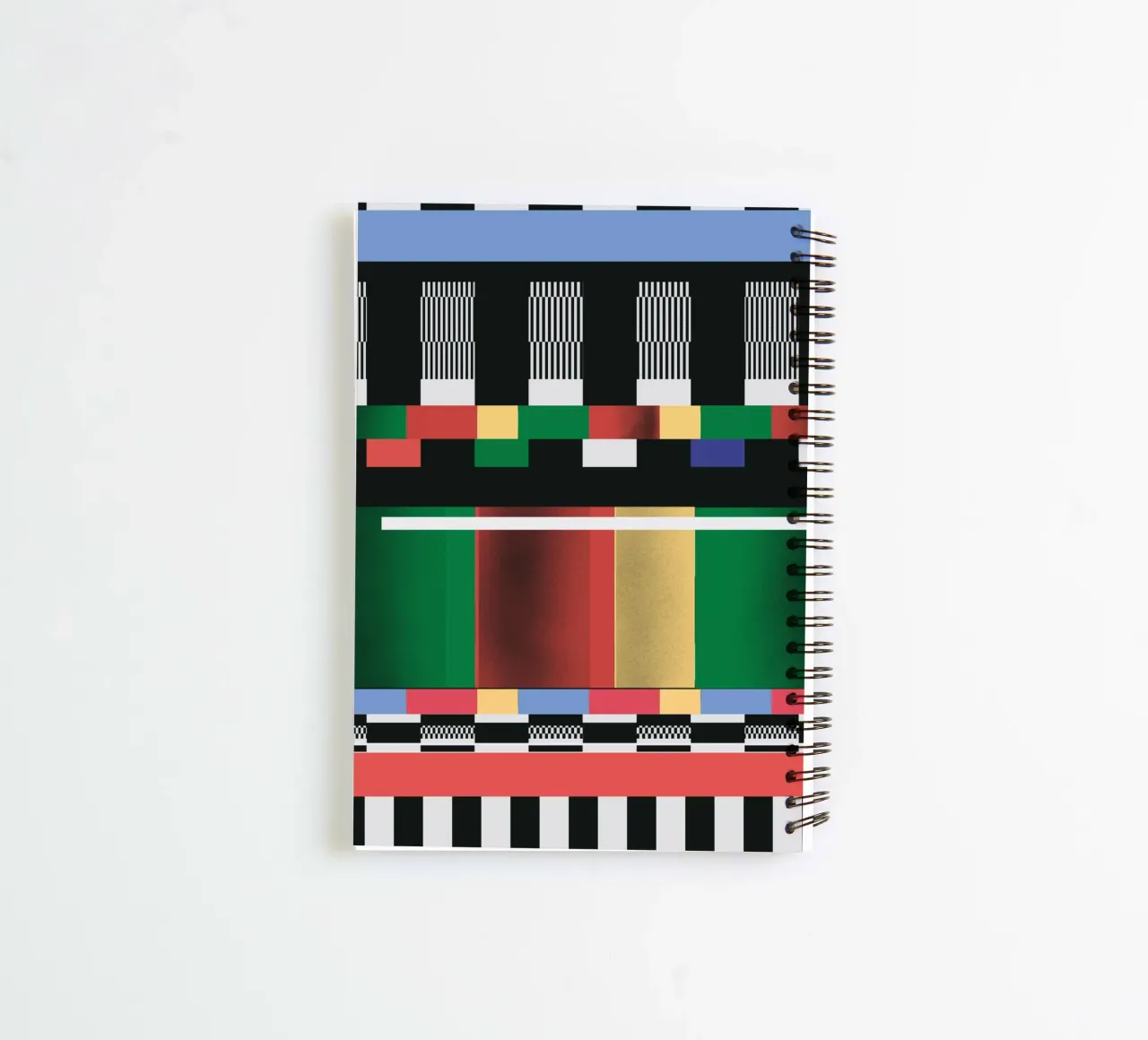 Glitches pattern 01 spiral notebook by Little Dean