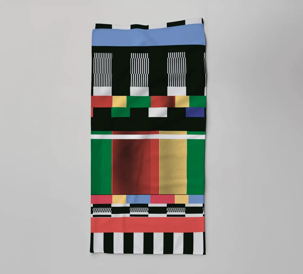 Glitches pattern 01 towel by Little Dean