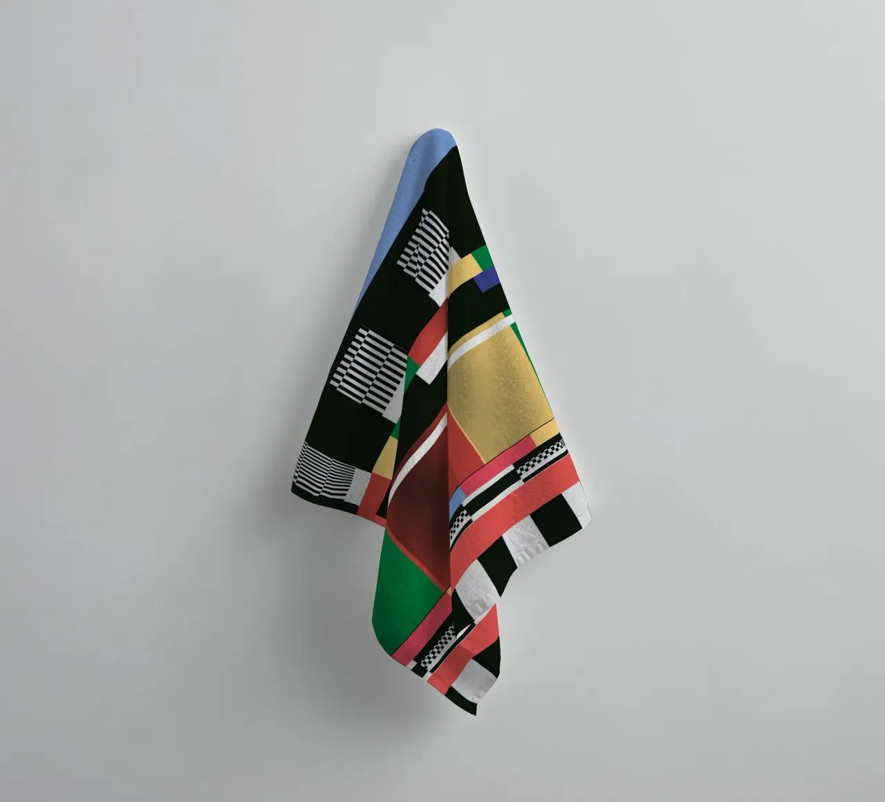 Glitches pattern 01 towel by Little Dean