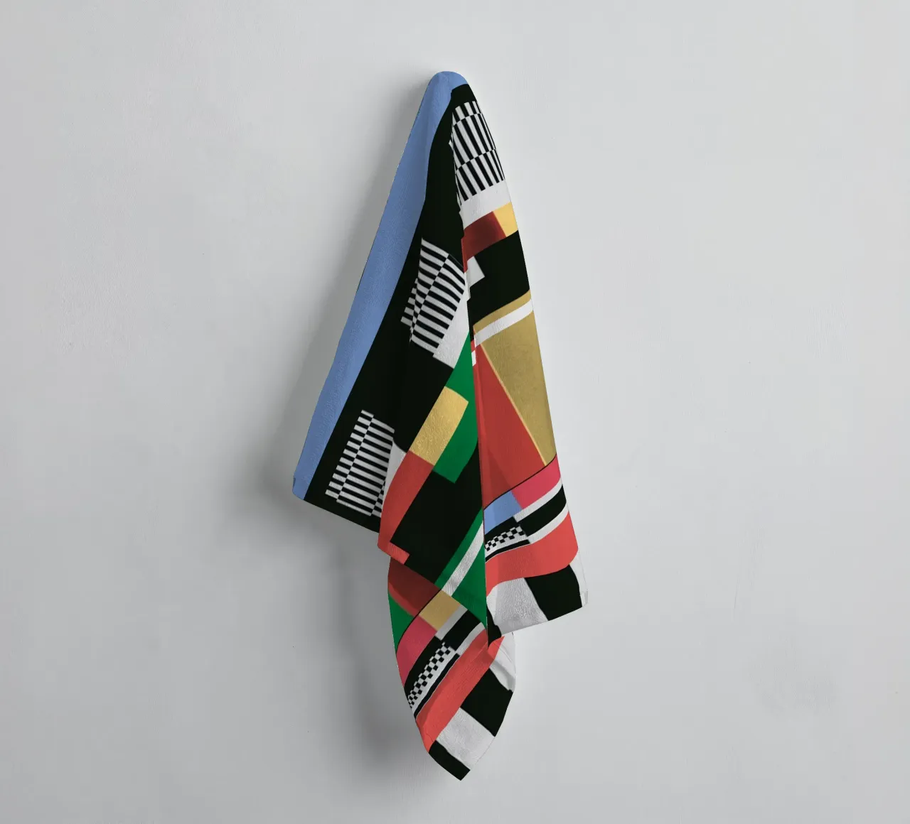 Glitches pattern 01 towel by Little Dean