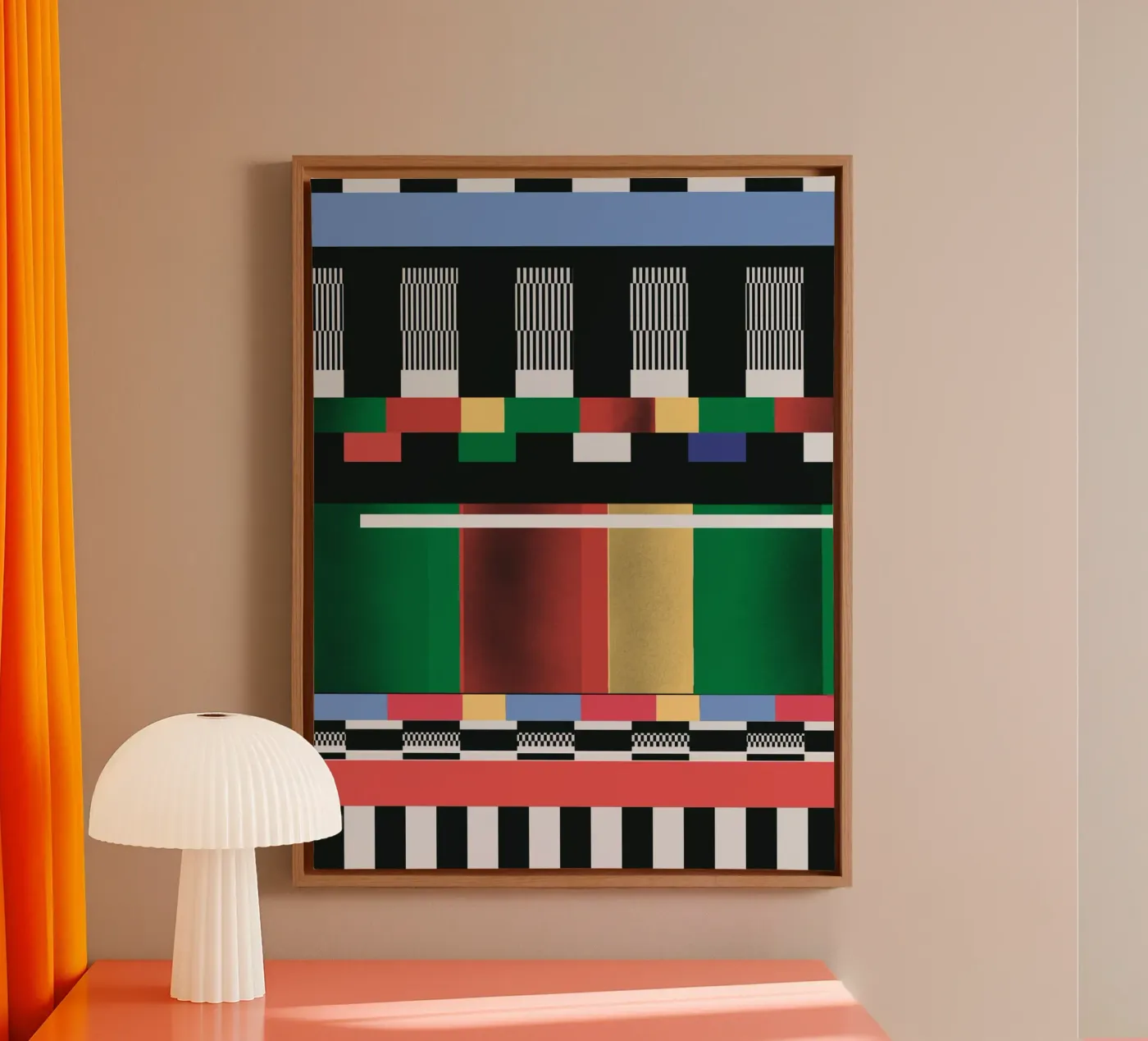 Glitches pattern 01 canvas by Little Dean