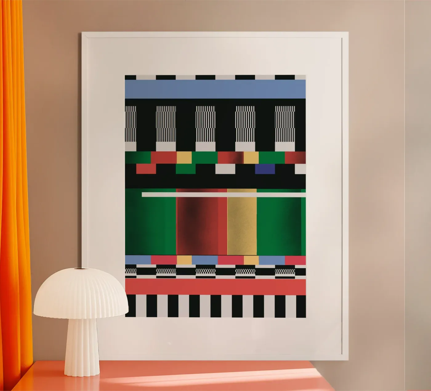 Glitches pattern 01 poster van Little Dean