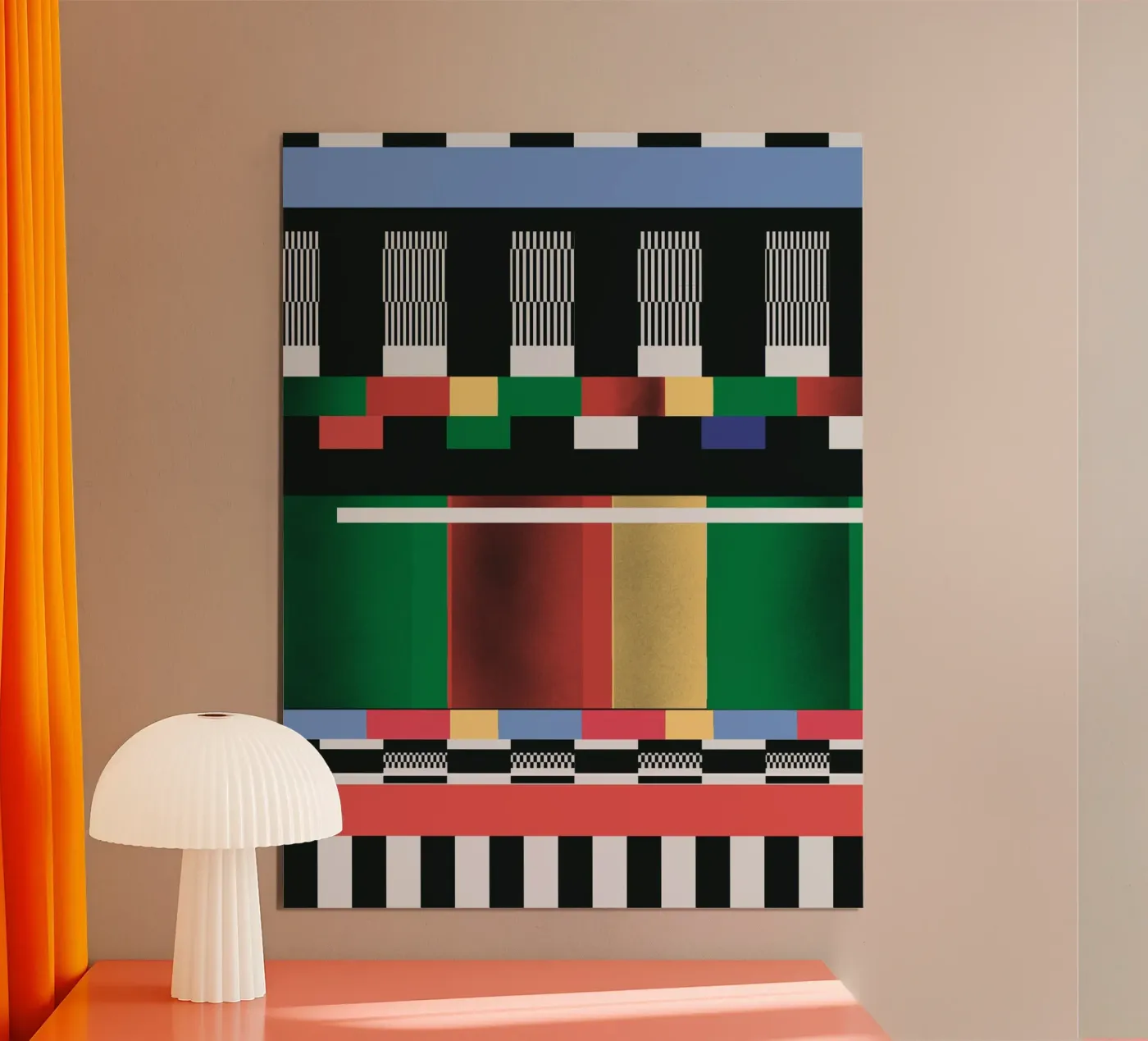 Glitches pattern 01 poster van Little Dean