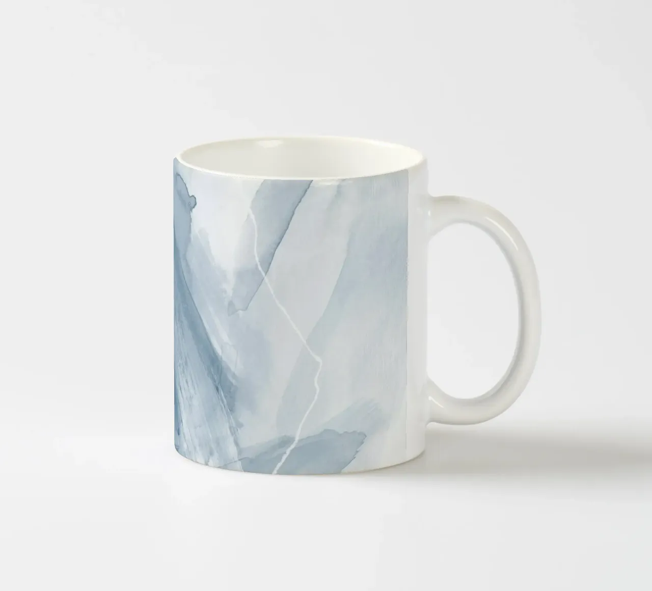 Pennellate di toni blu 2 tazza in ceramica da NouveauPrints