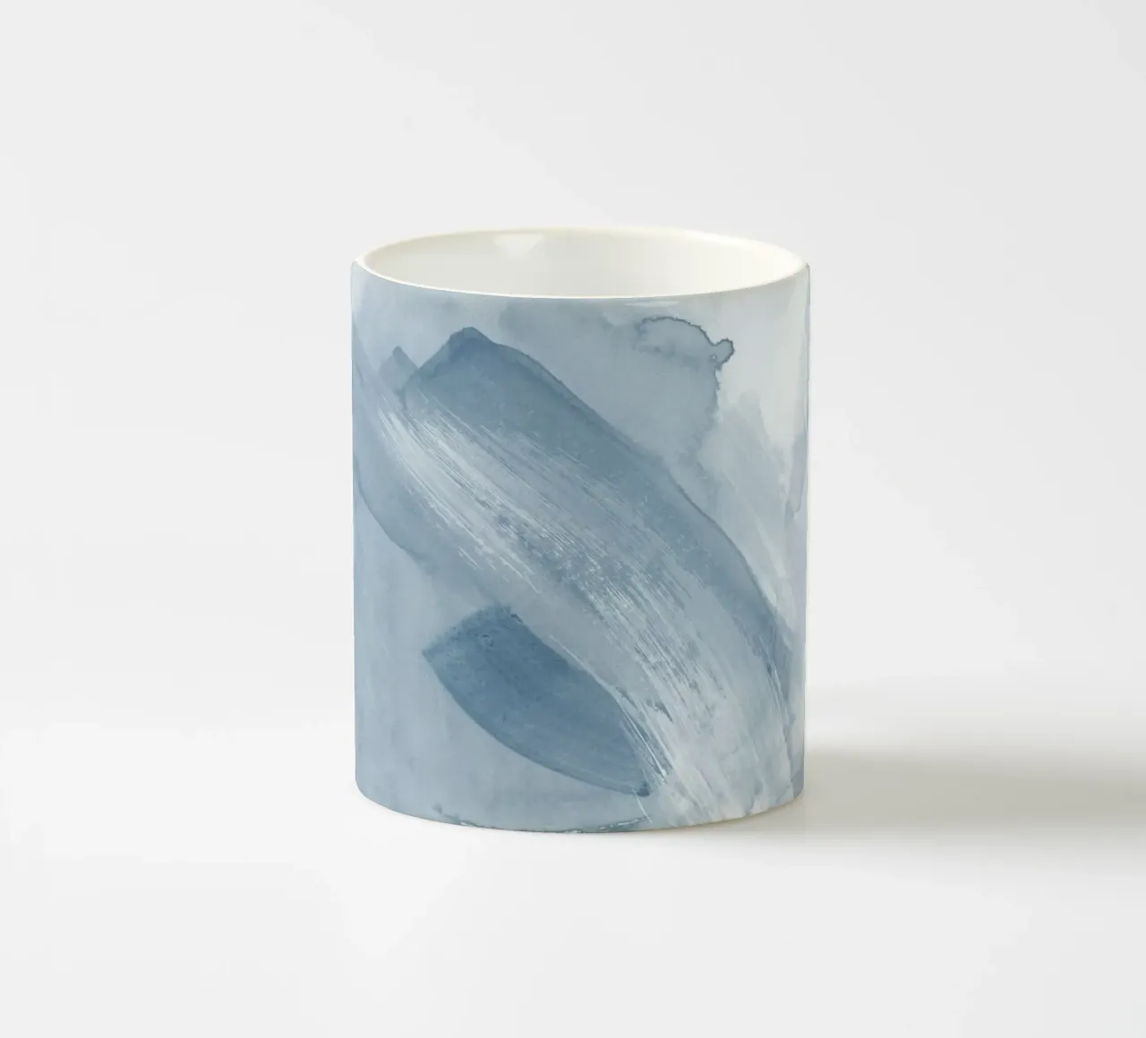 Pennellate di toni blu 2 tazza in ceramica da NouveauPrints