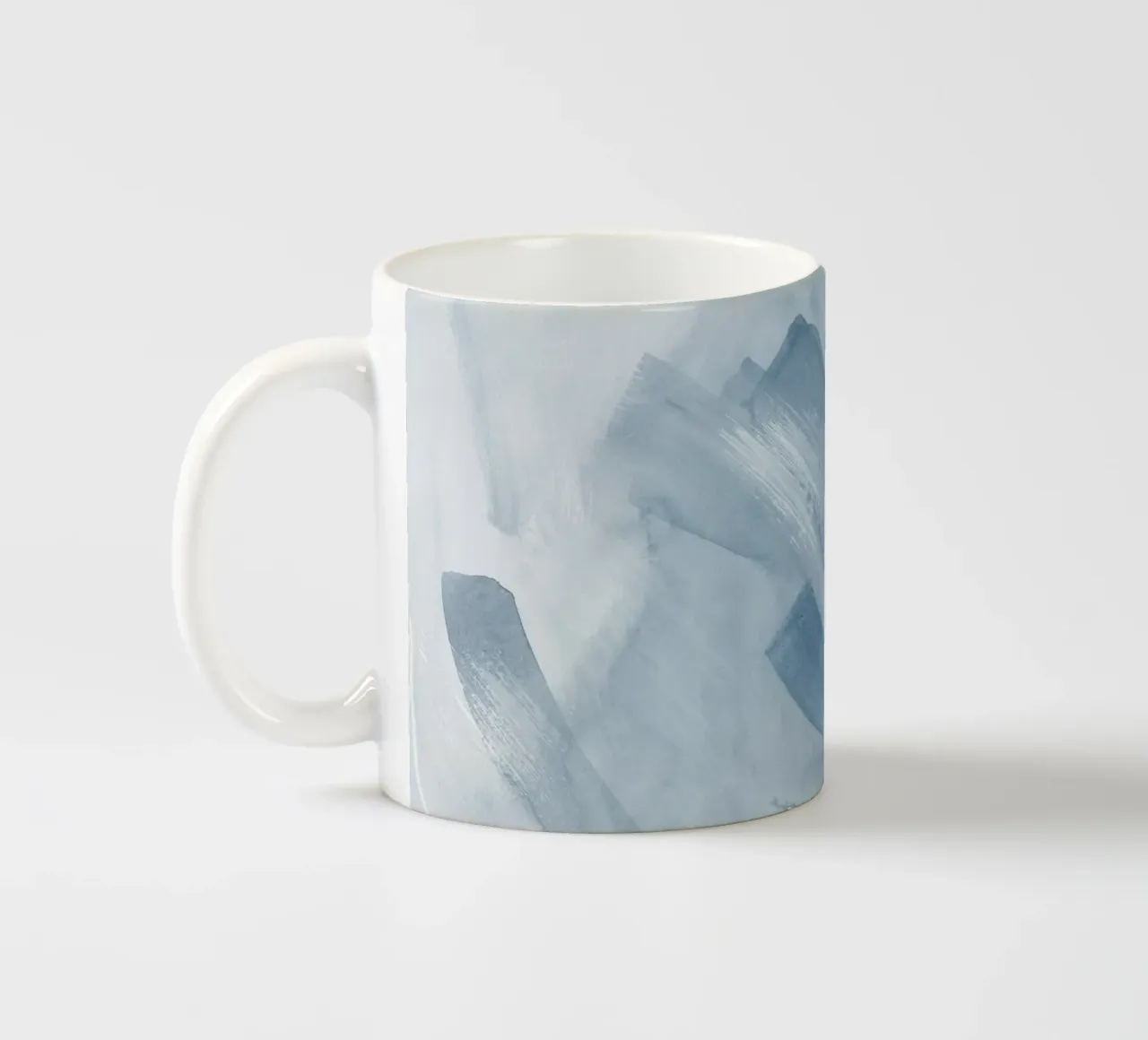 Pennellate di toni blu 2 tazza in ceramica da NouveauPrints