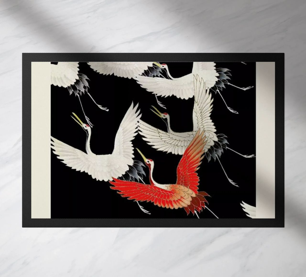 Furisode with a Myriad of Flying Cranes zerbino da Vintage by JUNIQE