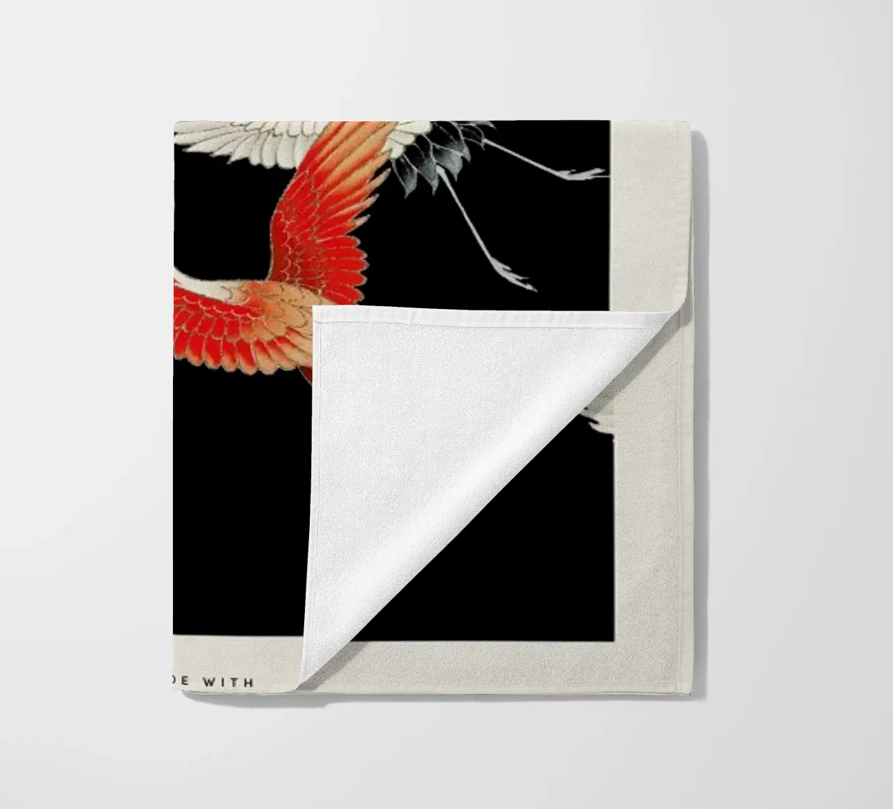 Furisode with a Myriad of Flying Cranes telo mare da Vintage by JUNIQE